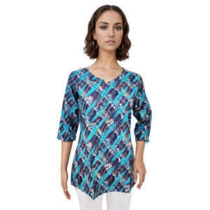 Women Rayon Top Gold Foil Design 4