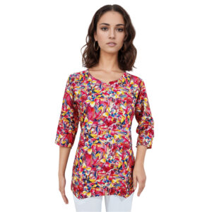 Women Rayon Top Gold Foil Design 10