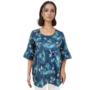 Women Rayon Top Gold Foil Design 12
