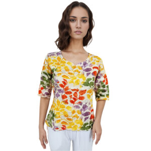Women Rayon Top Gold Foil Design 15