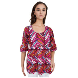 Women Rayon Top Gold Foil Design 26