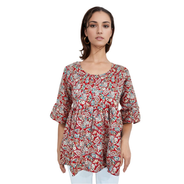 Women Rayon Top Gold Foil Design 28