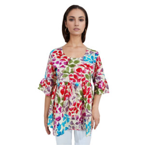Women Rayon Top Gold Foil Design 34
