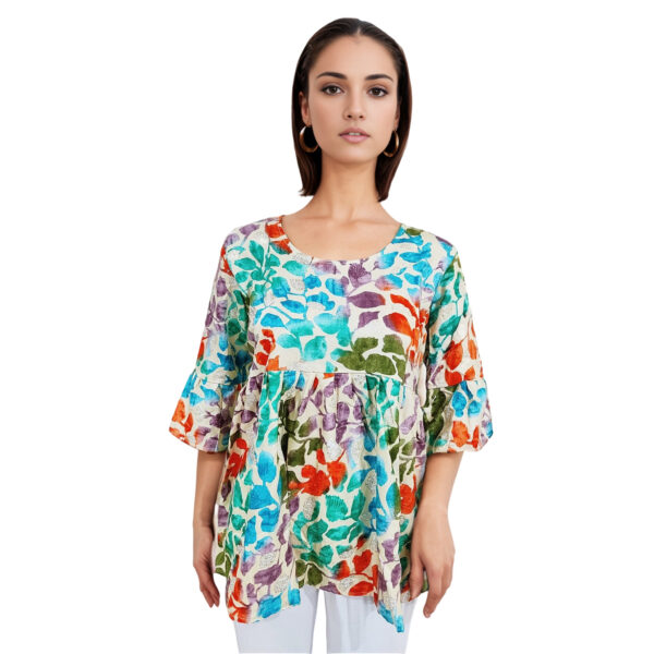 Women Rayon Top Gold Foil Design 35