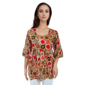 Women Rayon Top Gold Foil Design 40