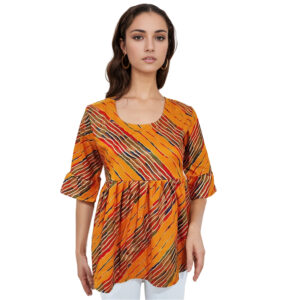Women Rayon Top Gold Foil Design 43
