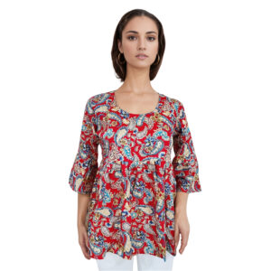 Women Rayon Top Gold Foil Design 45