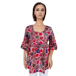Women Rayon Top Gold Foil Design 47