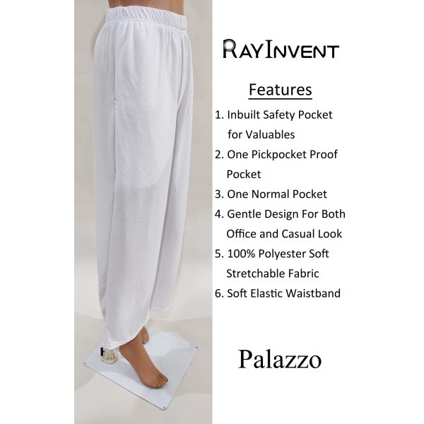 Palazzo with Inbuilt Safety Pocket with Lock System to Avoid Theft