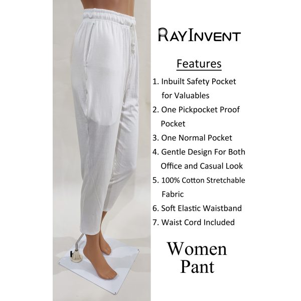 Women Pant with Inbuilt Safety Pocket with Lock System to Avoid Theft