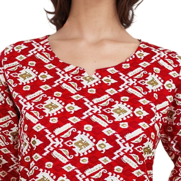 Women Rayon Top Gold Foil Design 1 - Image 3
